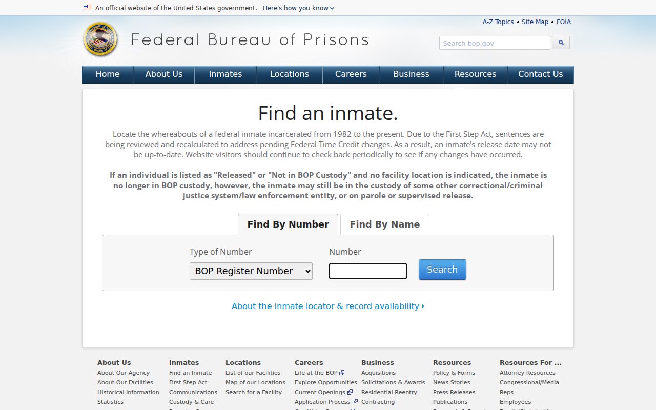 Federal custody locator distinguished from Keya Paha County arrest records