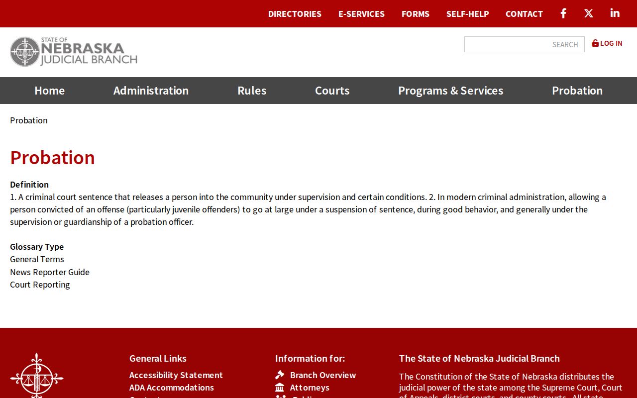 Keya Paha County probation criminal record information