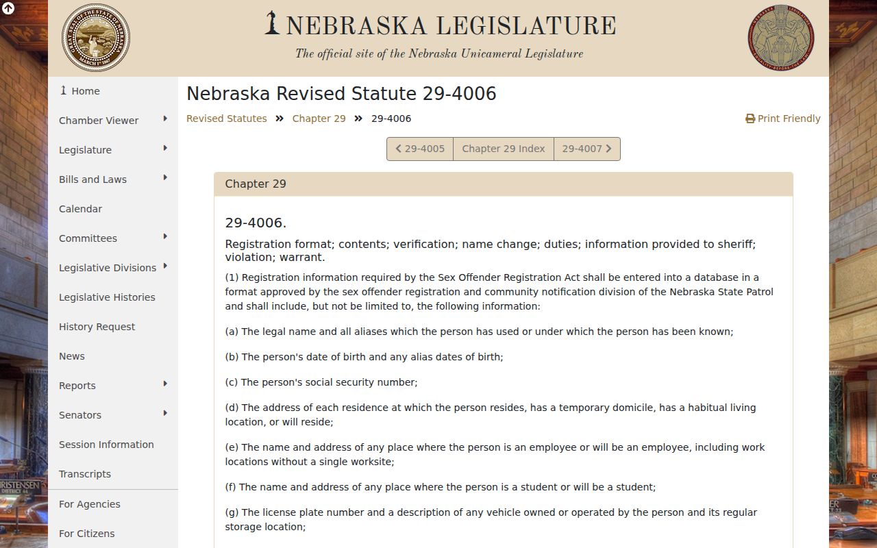 Keya Paha County registry verification duties statute